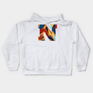 Capital letter N. Kids Hoodie